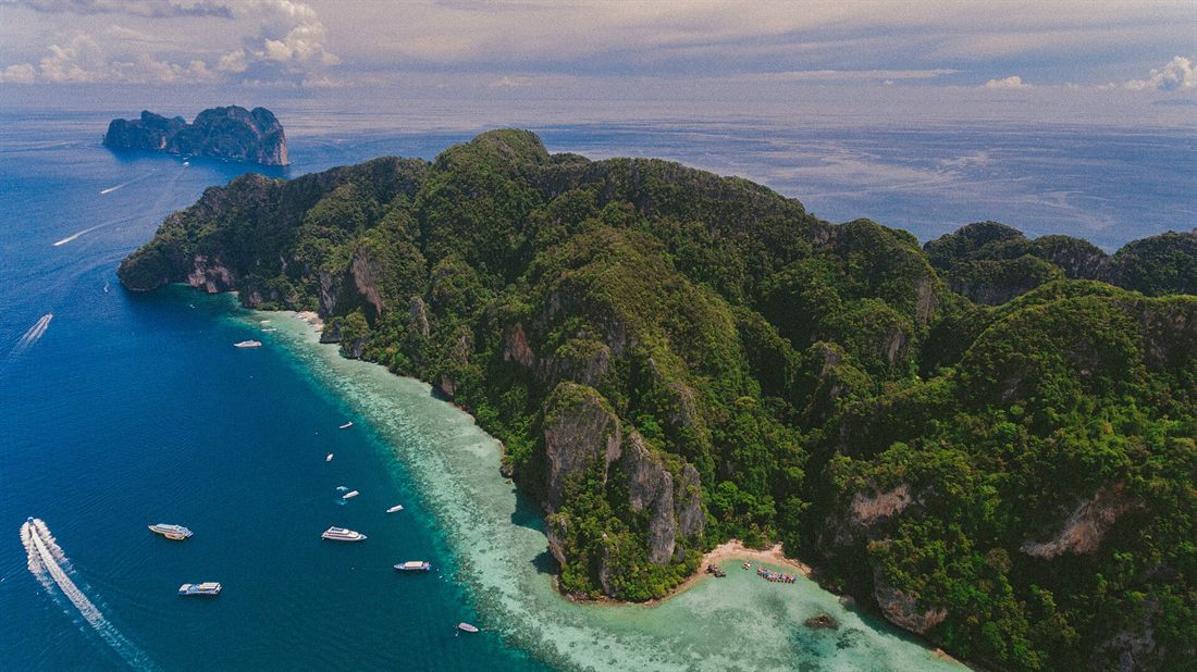 Phi Phi islands, Thailand from above