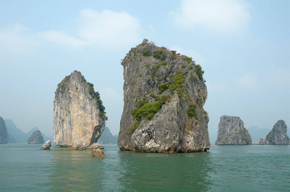 Limestone karsts in Halong Bay, Vietnam