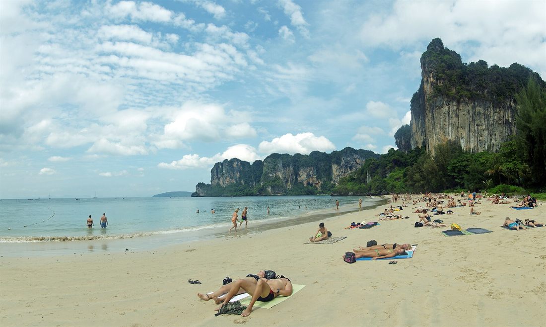 Longtail boats at Railay Beach, Thailand